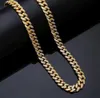 12 mm 18k złota posiłek Diamond Miami Cuban Link Naszyjnik Hip Hip Bling Bling Biżuter