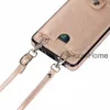 Plånbok Läder Tillbaka Fodral Multifunktionella ID-kort Slots med snodd för iPhone 12 11 Pro Max XS XR X 8 Plus Samsung S20 S10 Not10