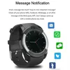 Montres intelligentes V8 pour système Android bracelet de montre avec caméra 0.3M SIM IPS HD montre à affichage en cercle complet avec boîte