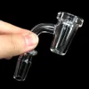 Quartz Banger met Dabble en Cap 2IN1 quartz nail 10mm 14mm 18mm vrouwelijk/mannelijk clear joint dab rig carb cap roken accessoires