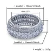 Hot Sale Hiphop Diamond Ring för män 18k guldpläterade smycken Bling Cubic Zirconia Hip Hop Ring