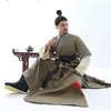 Traditional dress men TV cosplay stage wear asian clothes ancient Minister's clothing oriental robe Chinese Hanfu male