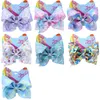 8 Inch Jojo Siwa Hair Accessories Bow Flower Mermaid With Rhinestone Clips Girls Big Accessories Hairpin hairband