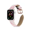 Lederen band voor Apple Watch 5 Band 44mm Iwatch Series 4 3 2 Smart Accessoires 42mm Lus 38mm Armband Vervanging 40mm