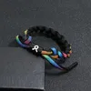 Nowa 12 Konstelacja Kolorowa Rainbow Cute Lion Lovers Lovers Liny Woven Bransoletki Bransoletki Vsco Girl Friendship Shoelaces Wrap Bangle