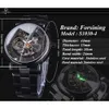 Forsining Racing Sport Watch Fashion Full Black Clock Stainless Steel Luminous Men 's Automatic Watches Top Brand Luxury