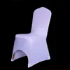 100 stks Hotel Seat Chair Cover Stretch Elastische Universele Witte Spandex Bruiloft Stoel Cover voor bruiloften Party Banket Hotel Lycra Stoel Cover