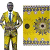 Национальная желтая хлопковая ткань с принтом, однотонная весенне-летняя ткань высокой моды, 100% хлопчатобумажная ткань на заказ, целое306S