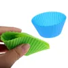 Stampo in silicone Muffin Cupcake Forme in silicone 7cm Stampo per cupcake Resistente al calore Decorazione torta Stampi Strumenti Teglia LX1899