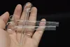 10cm mini verre émoussé tuyau de brûleur à mazout clair tube de verre droit tuyau d'huile à ongles pour bang à eau