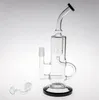 Clear Sturdy Water Pipes Bongs Free Shipping 26cm Tall Oil Rigs Bongs Female Joint 18.8mm Inline Perc Water Bongs