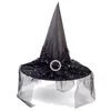 Cappello da strega alla moda, oggetti di scena decorativi di Halloween, cappello per bambini adulti, copricapo da strega, cappello da strega magica in poliestere all'ingrosso