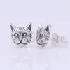 Retro Classic S925 Серьщики серебряной кошки стерлинговой кошки мужские и женские тенденции хип-хоп ювелирные серьги подарки