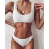 Bikinis Set Sexy Lace Up Samica Swimsuit Łagodny Talii Bikini 2021 Kobiety Stroje kąpielowe Dwukierki Bather Bathing Suit Swim Lady1