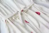 Ropa de dormir de las mujeres daeyard sleep lounge 3 piezas algodón pijama sets mujeres blanco estampado de fresa pijamas lindo pijamas primavera traje de la casa