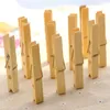 60 pçs / lote Frete grátis 6 * 1.2 cm Pegs Meias De Madeira De Bambu Meias Lençol Toalha À Prova de Vento Clipes Grampos Household Clothespins