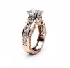 Atacado-Europeu e Americano de Luxo Explosão Explosão Senhoras Anel Liga Banhado 14k Rose Gold Multi-Color Ring Hot