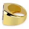 18K Goud Wit CZ Cubic Zirconia Designer Geometrische Ring Band Hip Hop Volledige Diamant Iced Out Liefhebbers Ringen Sieraden Geschenken voor Mannen Groothandel