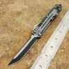 MICT UT121 121 Transparante Tanto D / e Blade Black Pink Green Handle Dubbele Action Hunting Folding Pocket Knifes Met Tool Adru