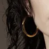 enfashion big hoop earrings solid gold color Eternity Earingsステンレス鋼のサークルイヤリング女性宝石EC171022 J1907189307101