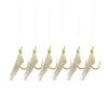 30Packs Lot Sabiki Rigs Fishing String Hook Silicone Soft Lure Souple Skirt Luminous Bead Artificial Bait271e