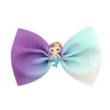 Korean Style Girl Hair Bows Acrylic Mermaid Cartoon Unicorn Ribbon Printed Colorful Boutique Bow Kids Accessories4816065