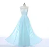 New Lace and Chiffon Country Style Beach Evening Dresses Formal Gowns Real picture Cheap Coral Mint Green Long Junior Bridesmaid Dress 324K