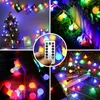 Umlight1688 100 LEDs Battery Operated String Lights Globe Fairy Lights with Remote Control for Outdoor/Indoor Warm White