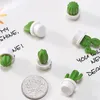 6pcs/set Fridge Magnets Cute Succulent Plant Magnet Button Cactus Refrigerator Message Sticker Magnet Free Shipping LX8616