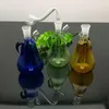 Färgad Mini Yali Glas Hotpot Partihandel Bongs Oljebrännare Rör Vattenrör Glasrör Olje Rigar Rökning Fre