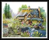 Villa no kit de ponto cruz floresta casa, kits Handmade Cross Stitch bordado Needlework contados impressão sobre tela DMC 14 ct / 11CT