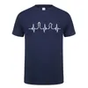 Heartbeat of Chess T Shirt Short Sleeve Bomull Rolig Chess Design T-shirt Män Sommar Toppar Tee Oz-387