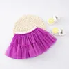 Girls Tutu Skirts Pettiskirt Kids Gold Stamp Dot Tulle Skirt Costume Dancewear Princess Skirts Summer Mini Dress Ballet Pleated Skirts YP194