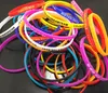 Bulk lots 100pcs Top Design Colorful Charm FOREVER Silicone Bracelets Rubber Sports Wristands Men Women Toys Bangles Birthday Xmas212H