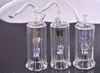 Im Dunkeln leuchtende Mini-Glas-Ölbrenner-Bongs, LED-Licht-Dab-Rig, Glas-Bong-Dab-Öl-Rigs mit 10-mm-Glas-Ölbrennerrohr und Schlauch, 2 Stück