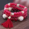 13 Styles Bohemian Multi Layer Bead Bracelet 2020 Colorful Stacking Beaded Strand Stretch Cuff Bracelets Statement Bangles Set