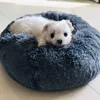 Long Plush Super Soft Pet Round Bed Kennel Dog Cat Comfortable Sleeping Cusion Winter House for Cat Warm Dog beds Pet Products