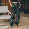 Harun pants women summer beach pants National Style Lantern High Waist Wide Leg women flower long