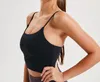 Reggiseni sportivi imbottiti con spalline Top sportivi corti Top aperti sul retro da allenamento Canottiere corte per yoga, danza, atletiche, canotte corte Camicie per donna