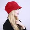 Solid Winter Warm Cap Gesnit Konijnen Vezel Beanie Hoeden Warm Velvet Women Hoeden Skull Caps Women Fashion