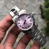 Kvinnor Titta på White Shell Dial President Women Rostless Watches Sapphire Glass Lägsta Lady Ladies Automatic Mechanical Wristw272p