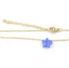 Natuurlijke opaalster hanger ketting voor vrouwen elegante sieraden hars oceaan blauwe sterren bruiloft kettingen