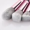10 pièces pinceaux de maquillage fond de teint mélange Blush poudre pinceau anti-cernes ombres à paupières pinceaux outils de maquillage professionnels sac cosmétique