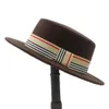 Kadın Erkek Yün Düz Homburg Fedora Şapka Lady Beyefendi Kış Autum Caz Boater Panama En Kapaklar İyi Paket Boyutu 56-58 cm