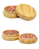 Zinc Alloy Tooth Wooden Yo-Yo Concave Grinder 2 Layers 55mm 67mm Diameter Dry Herb Spice Crusher Concave 2 Colors