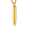 Bullet Pendant Necklace Cremation Jewelry Souvenir Ashes Urn för att lagra en liten mängd minnesartiklar239g