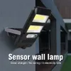 COB LED Solar Light Outdoor Solar Lamp PIR Motion Sensor Wall Light IP65 Waterproof Solar Powered Sunlight street garden lights