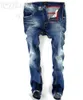 Cheap Mens Distressed Ripped Biker Jeans Casual Trousers Slim Fit Motorcycle Biker Denim Fashion Designer Pants Hip Hop Mens Jeans