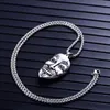 Mode hommes bijoux de fête argent acier inoxydable Punk crâne collier hommes argent colliers or masque pendentifs bijoux pour cadeau