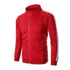 Survêtements pour hommes automne sport couleur unie épissage à manches longues col roulé haut pull pantalon ensemble rouge noir maigre respirant ensemble # LR3